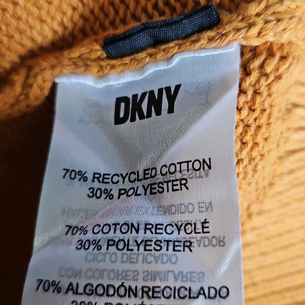 DKNY Men's Orange and Black Sweater - XL